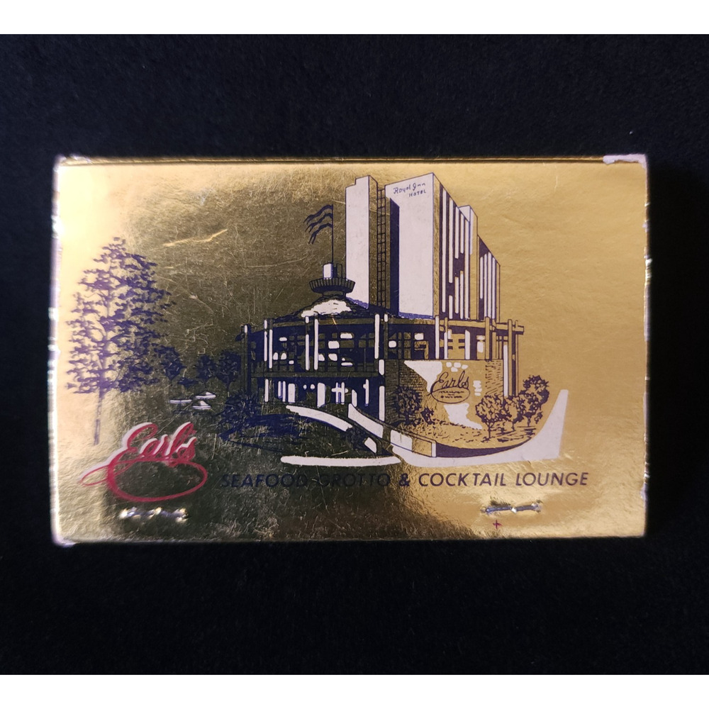Vintage Matchbook Cover Earl's Seafood Grotto & Cocktail Lounge San Diego CA